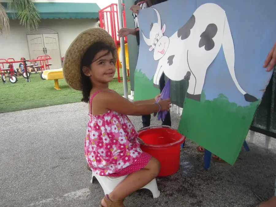 Girl painting outdoors