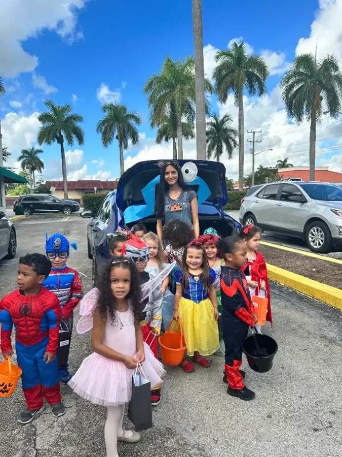 Children in costumes at Trunk or Treat